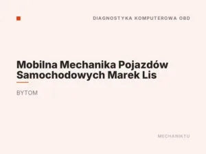 Mobilna Mechanika Pojazdów Samochodowych Marek Lis