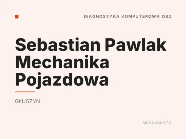 Sebastian Pawlak Mechanika Pojazdowa