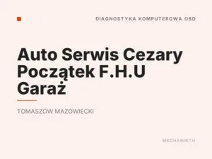Auto Serwis Cezary Początek F.H.U Garaż