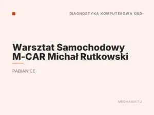 Warsztat Samochodowy M-CAR Michał Rutkowski