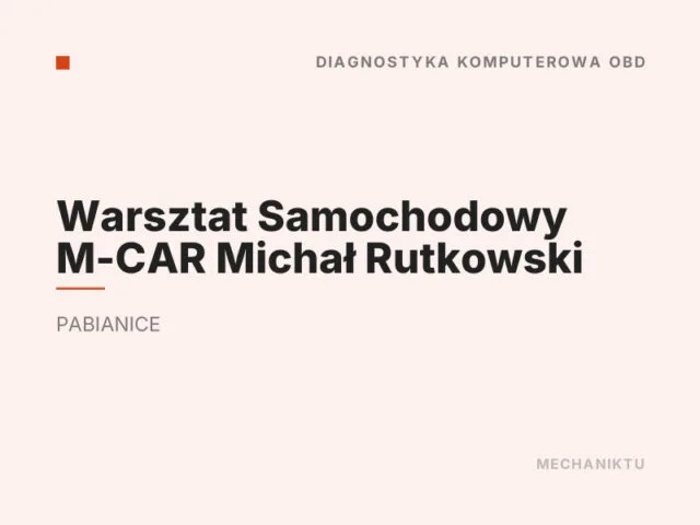 Warsztat Samochodowy M-CAR Michał Rutkowski