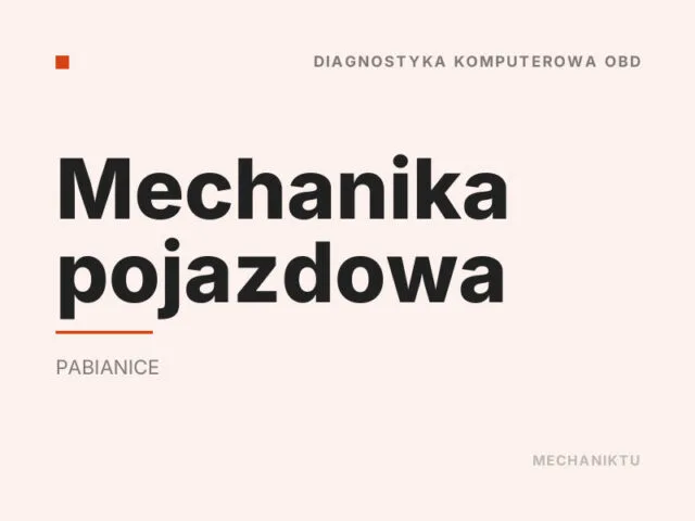 Mechanika pojazdowa