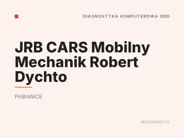 JRB CARS Mobilny Mechanik Robert Dychto