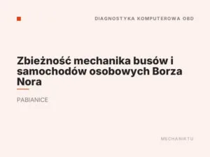 Zbieżność mechanika busów i samochodów osobowych Borza Nora