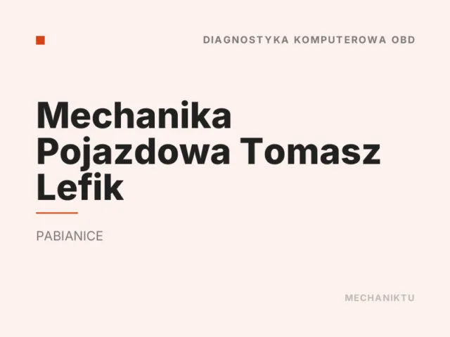 Mechanika Pojazdowa Tomasz Lefik