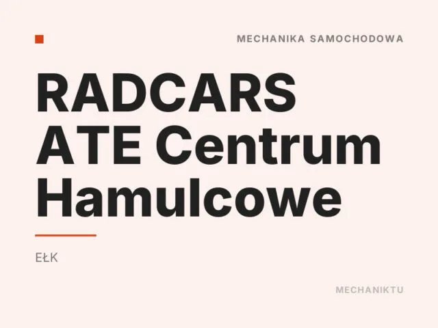 RADCARS ATE Centrum Hamulcowe