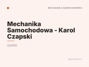 Mechanika Samochodowa – Karol Czapski