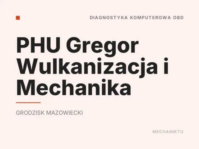 PHU Gregor Wulkanizacja i Mechanika