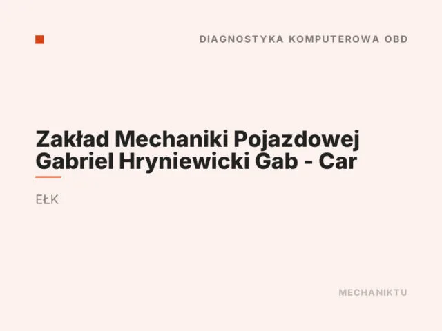 Zakład Mechaniki Pojazdowej Gabriel Hryniewicki Gab – Car