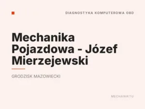 Mechanika Pojazdowa – Józef Mierzejewski