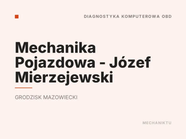 Mechanika Pojazdowa – Józef Mierzejewski