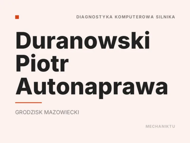 Duranowski Piotr Autonaprawa