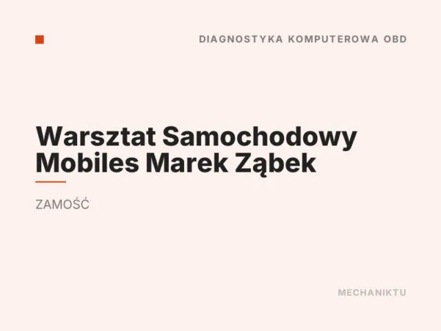 Warsztat Samochodowy Mobiles Marek Ząbek