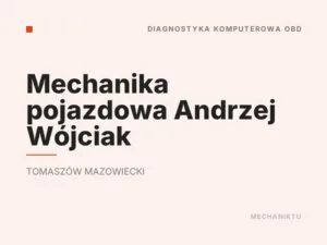 Mechanika pojazdowa Andrzej Wójciak