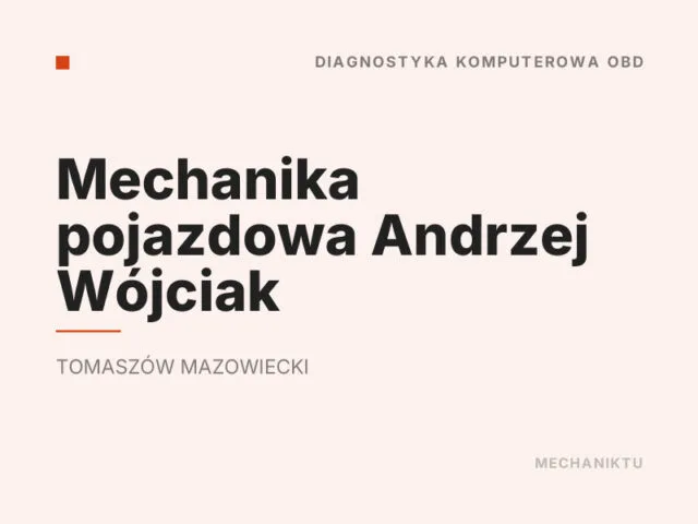 Mechanika pojazdowa Andrzej Wójciak