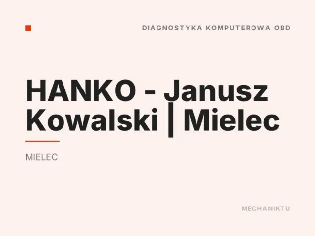 HANKO – Janusz Kowalski | Mielec