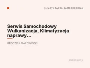 Serwis Samochodowy Wulkanizacja, Klimatyzacja naprawy bieżące