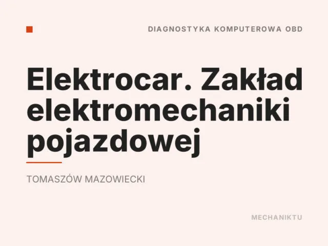 Elektrocar. Zakład elektromechaniki pojazdowej
