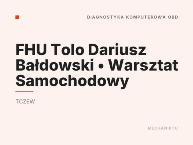 FHU Tolo Dariusz Bałdowski • Warsztat Samochodowy