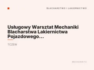 Usługowy Warsztat Mechaniki Blacharstwa Lakiernictwa Pojazdowego Łosiak Bogusław