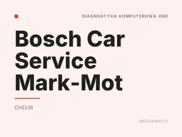 Bosch Car Service Mark-Mot