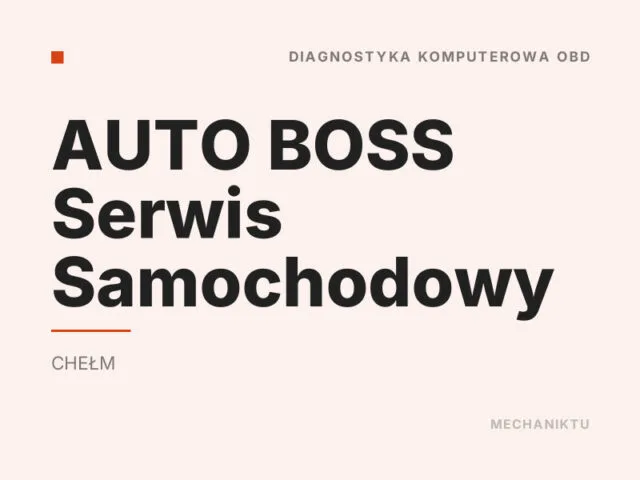 AUTO BOSS Serwis Samochodowy