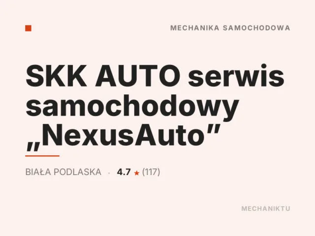 SKK AUTO serwis samochodowy „NexusAuto”