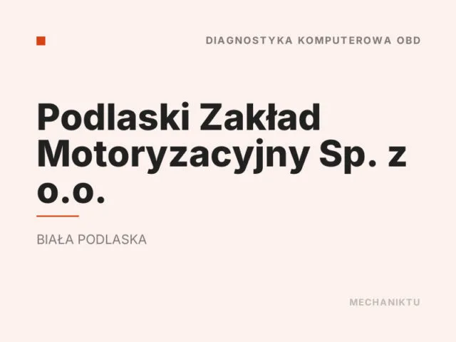 Podlaski Zakład Motoryzacyjny Sp. z o.o.
