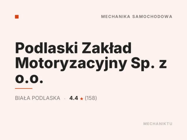 Podlaski Zakład Motoryzacyjny Sp. z o.o.